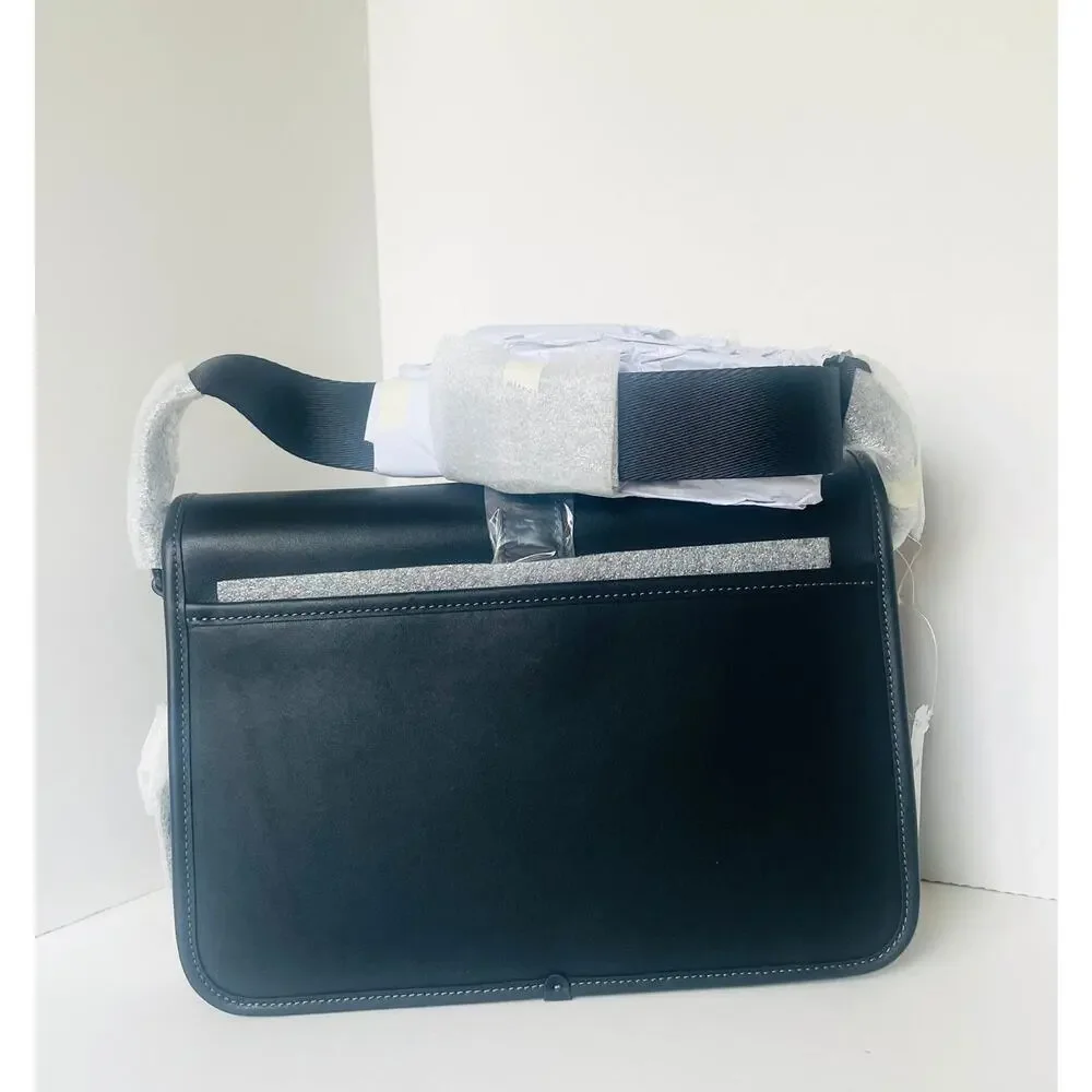 Coach League Messenger Bag CU042 Black Leather Crossbody Commuter